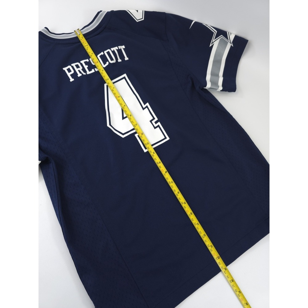 Nike Large Prescott Dallas Cowboys Jersey Big Kids Navy Blue NFL On Field Sporty - Picture 7 of 7